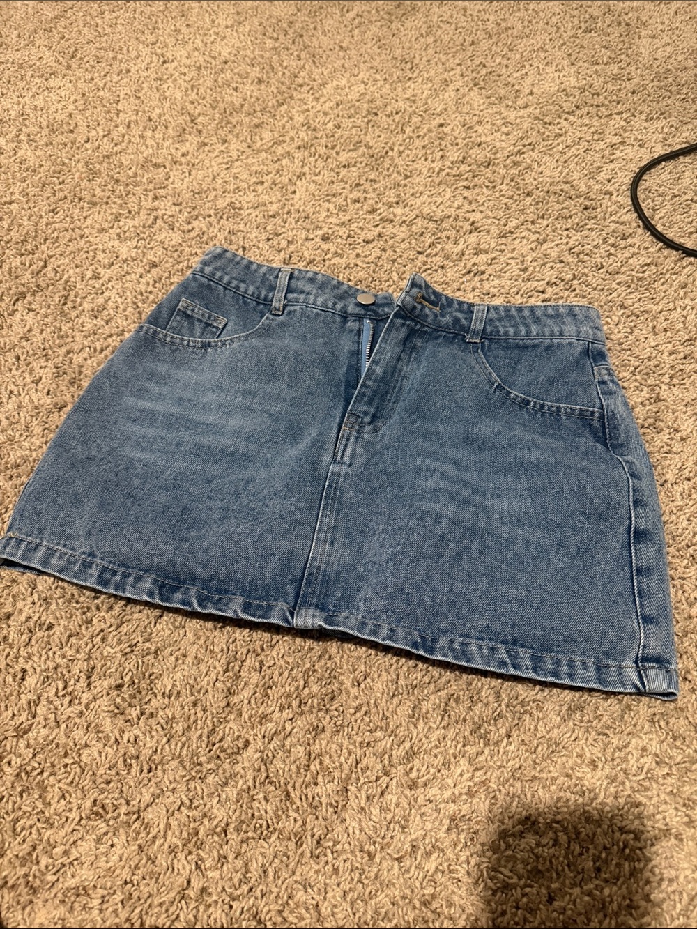 Classic Blue Denim Mini Skirt
